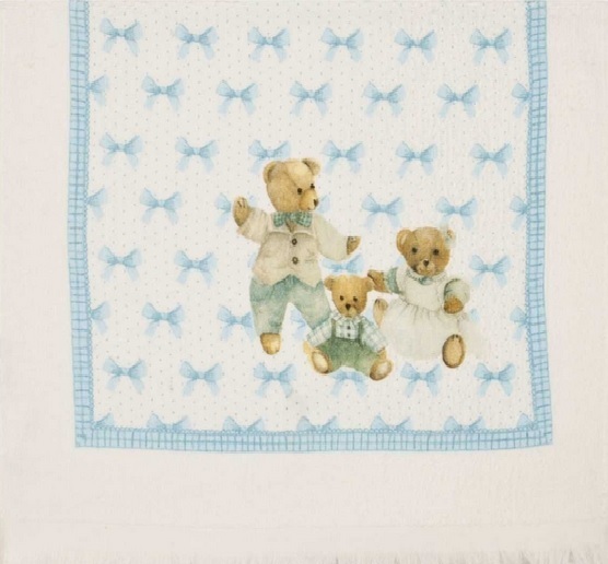 Clayre & Eef Gästehandtuch Cross Stitched Pattern 40 x 60 cm Baumwolle 