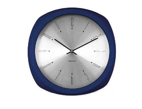 Wanduhr Uhr blau